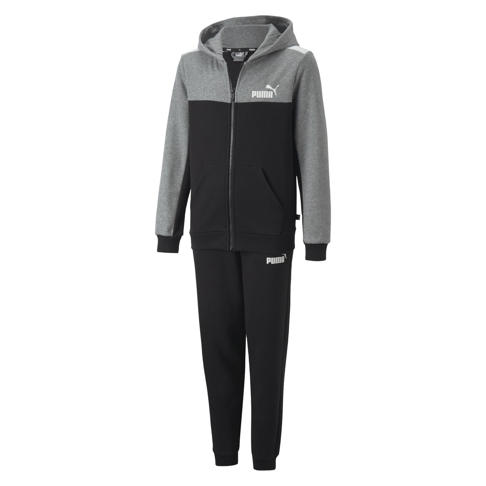 Trening PUMA pentru copii ESS+ BLOCK HOODED SUIT FL B - 67011603