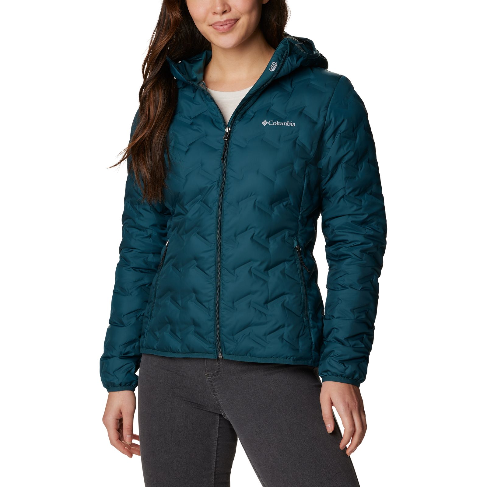 Jacheta COLUMBIA pentru femei DELTA RIDGE DOWN HOODED JACKET - 1875931414