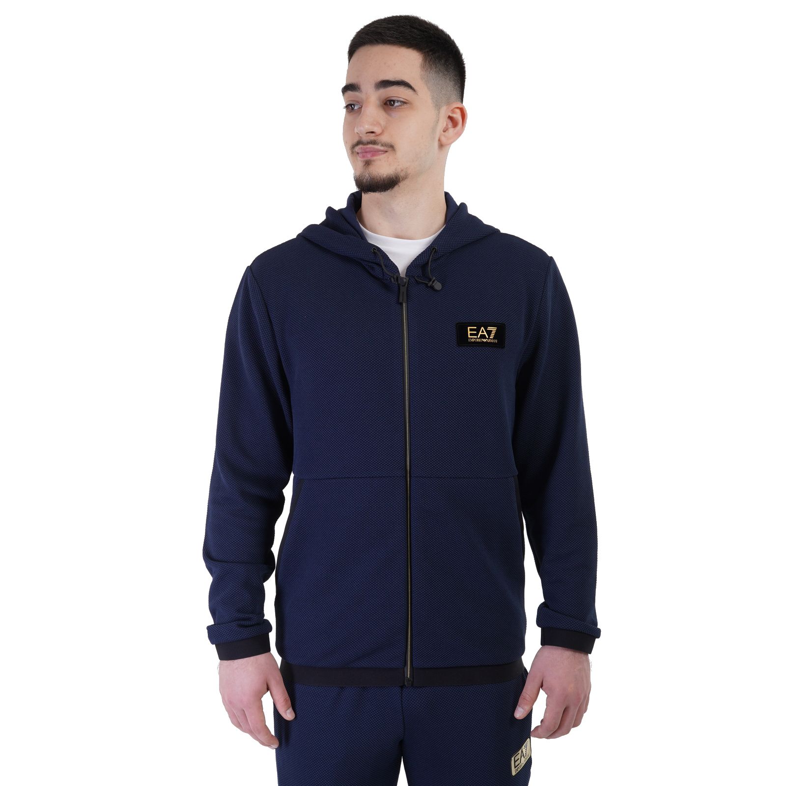 Hanorac EMPORIO ARMANI EA7 pentru barbati TRAIN GOLD LABELM HOODIE FZ PQ - 6KPM44PJG1Z01554