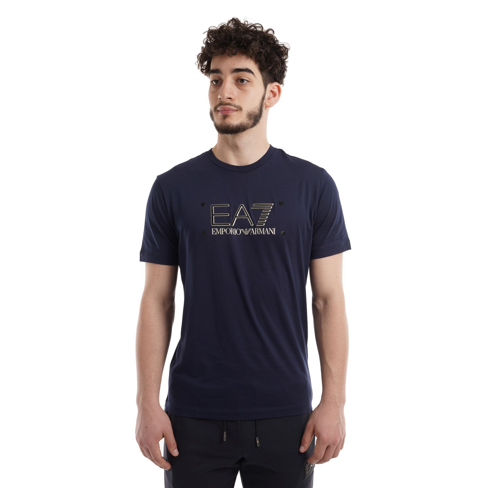 Tricou EMPORIO ARMANI EA7 pentru barbati TRAIN GOLD LABEL M TEE PIMA JS BIG LOGO - 3RPT20PJM9Z01554