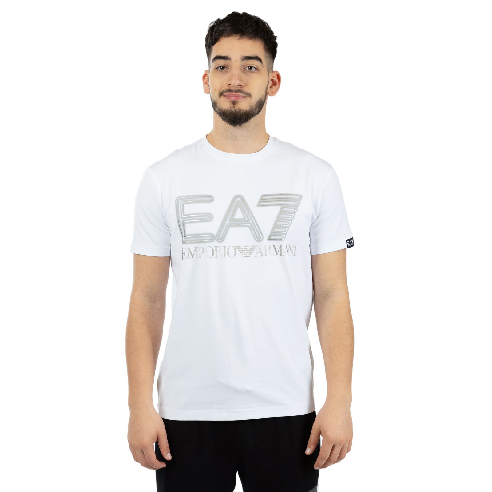 Tricou EMPORIO ARMANI EA7 pentru barbati TRAIN LOGO SERIES M OVERSIZE LOGO TEE SS ST - 3DPT37PJMUZ01100