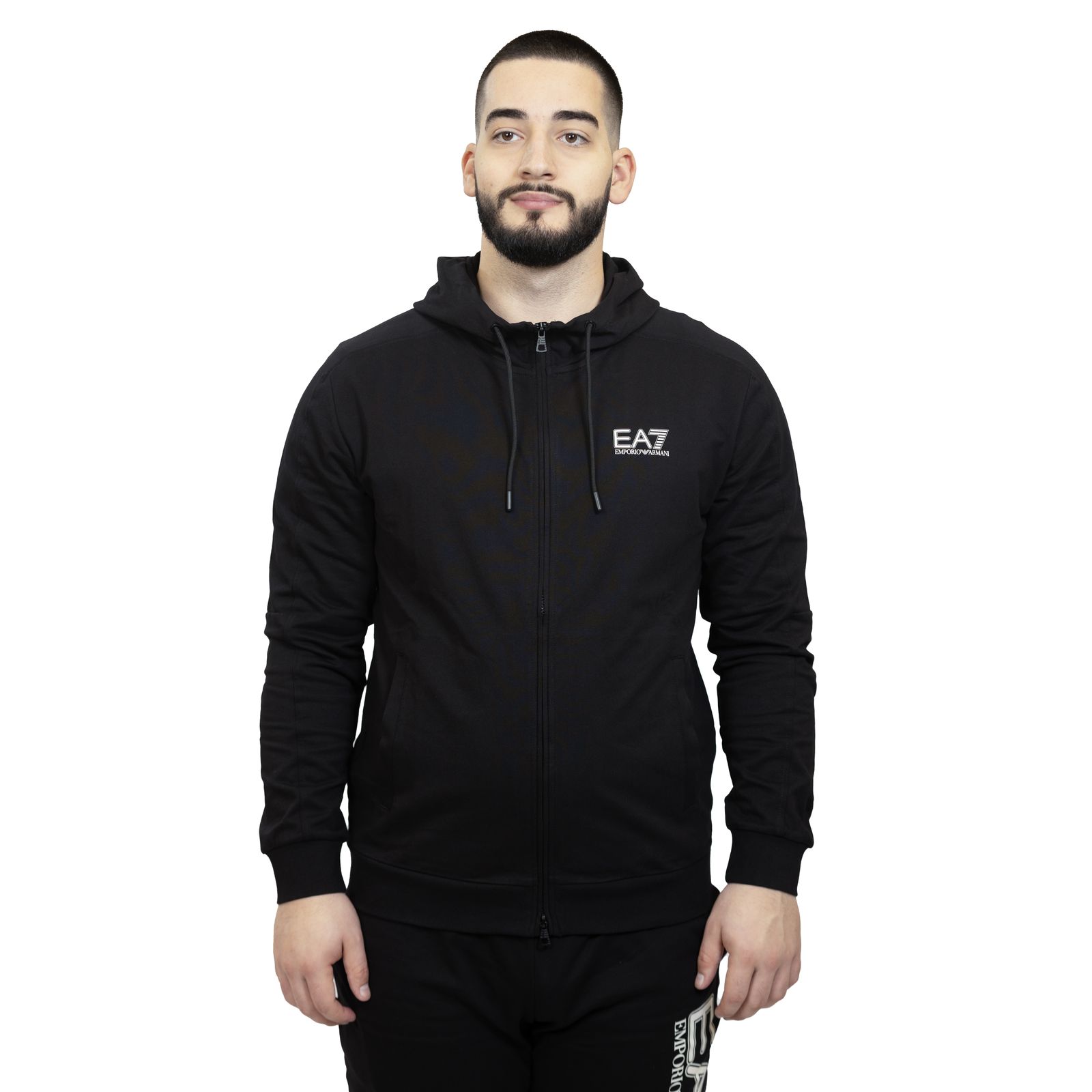 Hanorac EMPORIO ARMANI EA7 pentru barbati TRAIN VISIBILITY M HOODIE FZ - 6DPM53PJVRZ01200