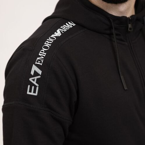 HANORAC EMPORIO ARMANI EA7 TRAIN LOGO SERIES M TAPE HOODIE FZ