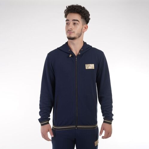 HANORAC EMPORIO ARMANI EA7 TRAIN GOLD LABEL M HOODIE FZ PQ