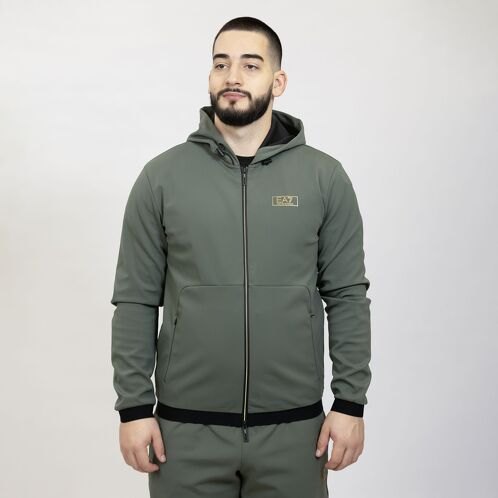 HANORAC EMPORIO ARMANI EA7 TRAIN GOLD M LABEL HOODIE