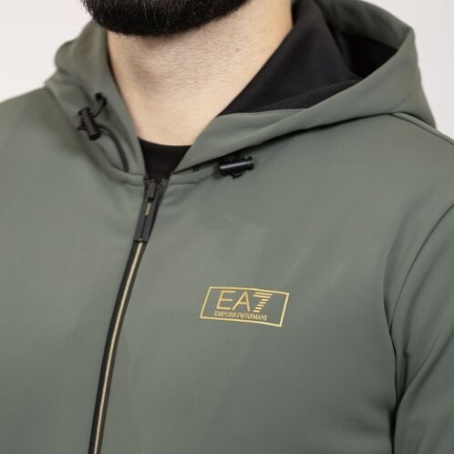 HANORAC EMPORIO ARMANI EA7 TRAIN GOLD M LABEL HOODIE