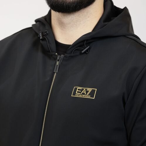 HANORAC EMPORIO ARMANI EA7 TRAIN GOLD M LABEL HOODIE